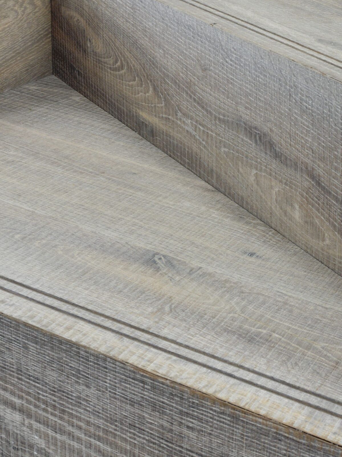 Oak Tate Tiree stair detail with metal strips