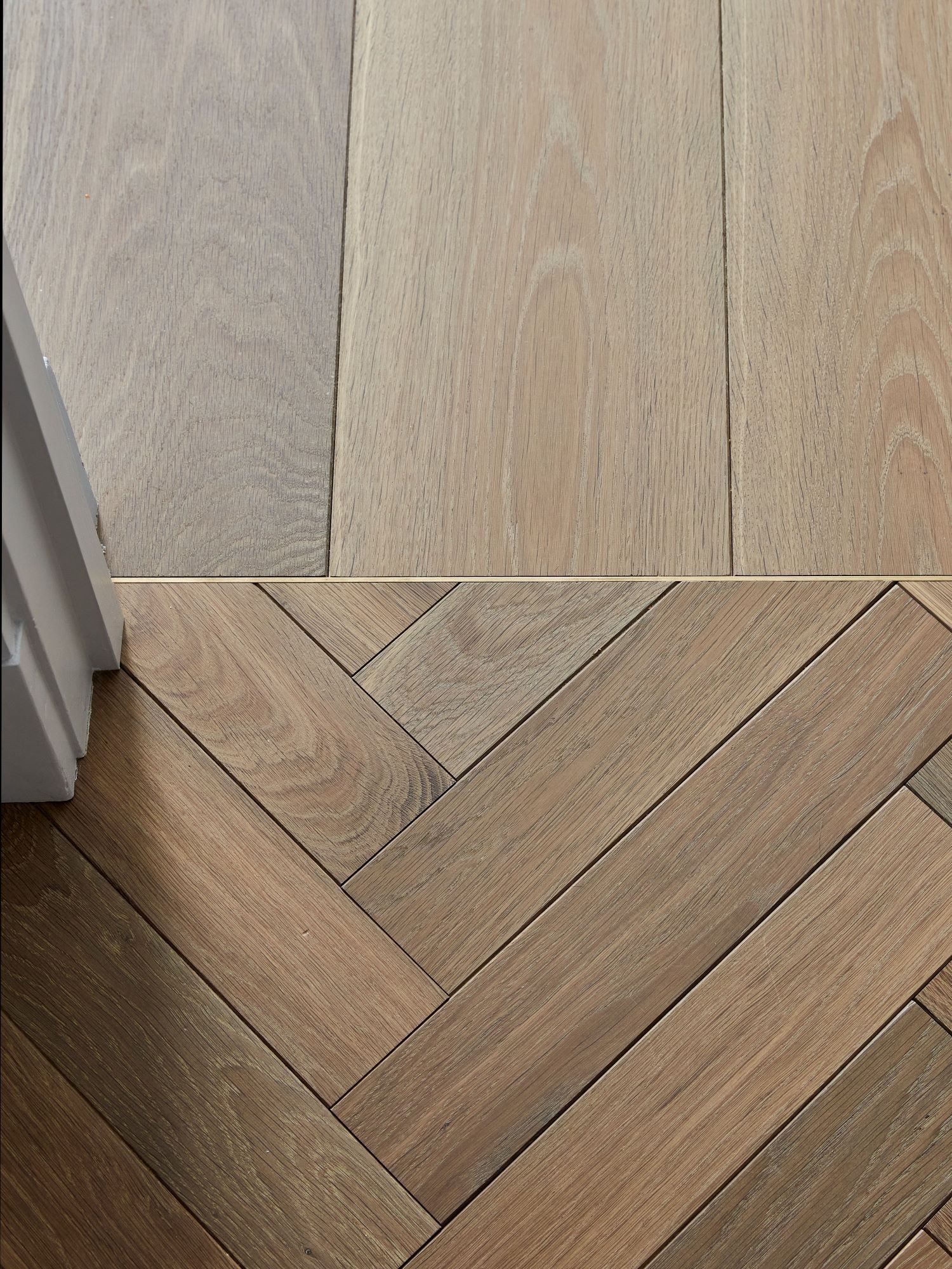 Solid Floor - Grey Herringbone Flooring | Landmark Tredegar