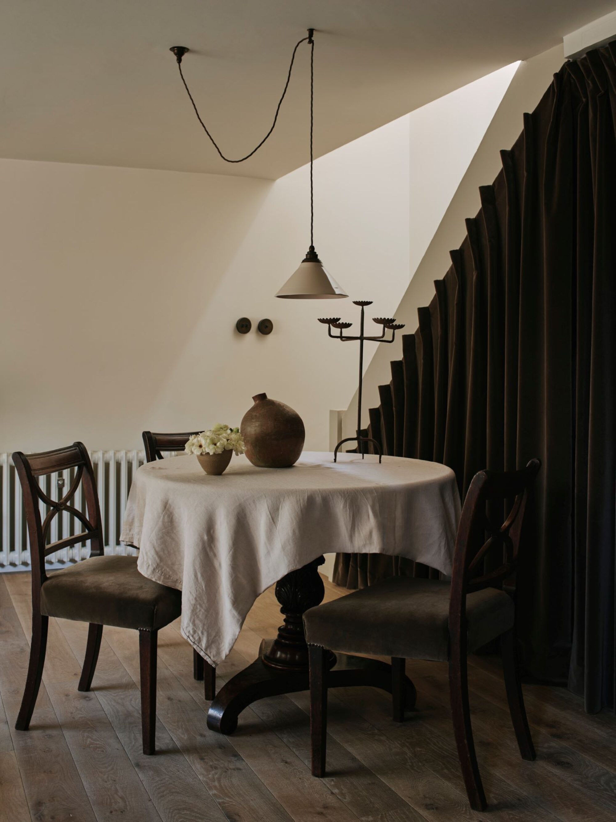 bute natural grade flooring in coach house dining room