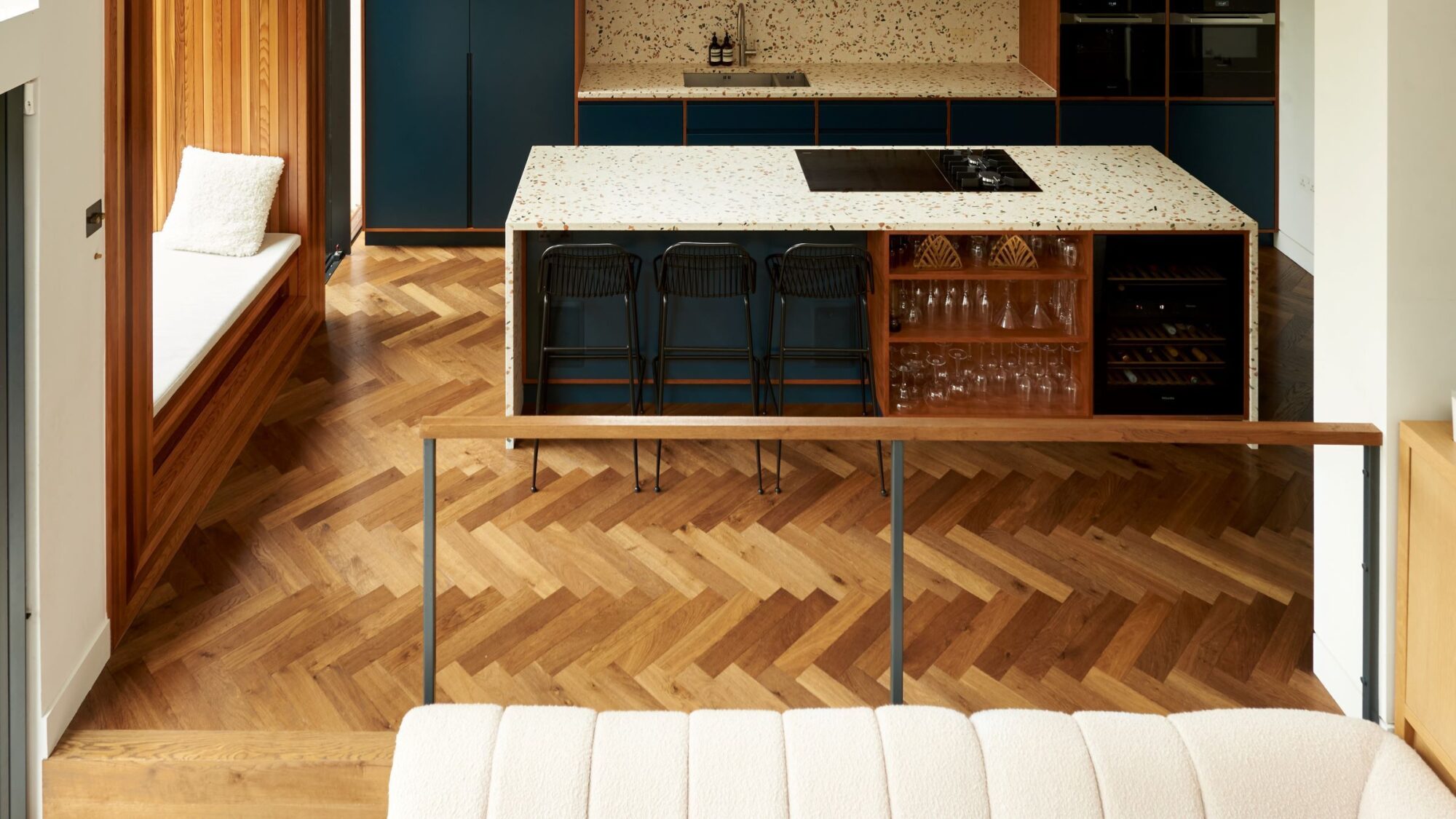 traditional parquet in kitchen