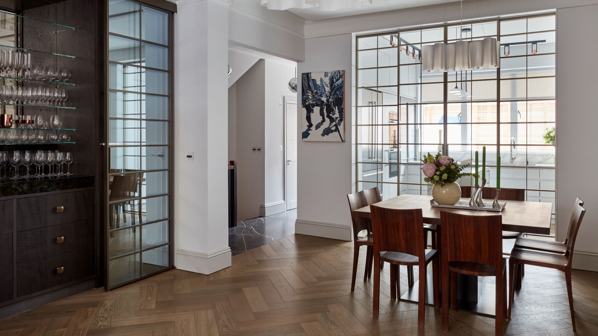 TREDEGAR herringbone bar living room