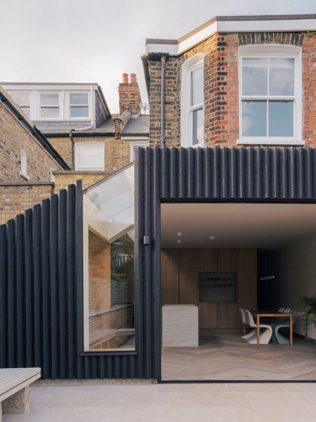 BUTE herringbone kitchen terrace view
