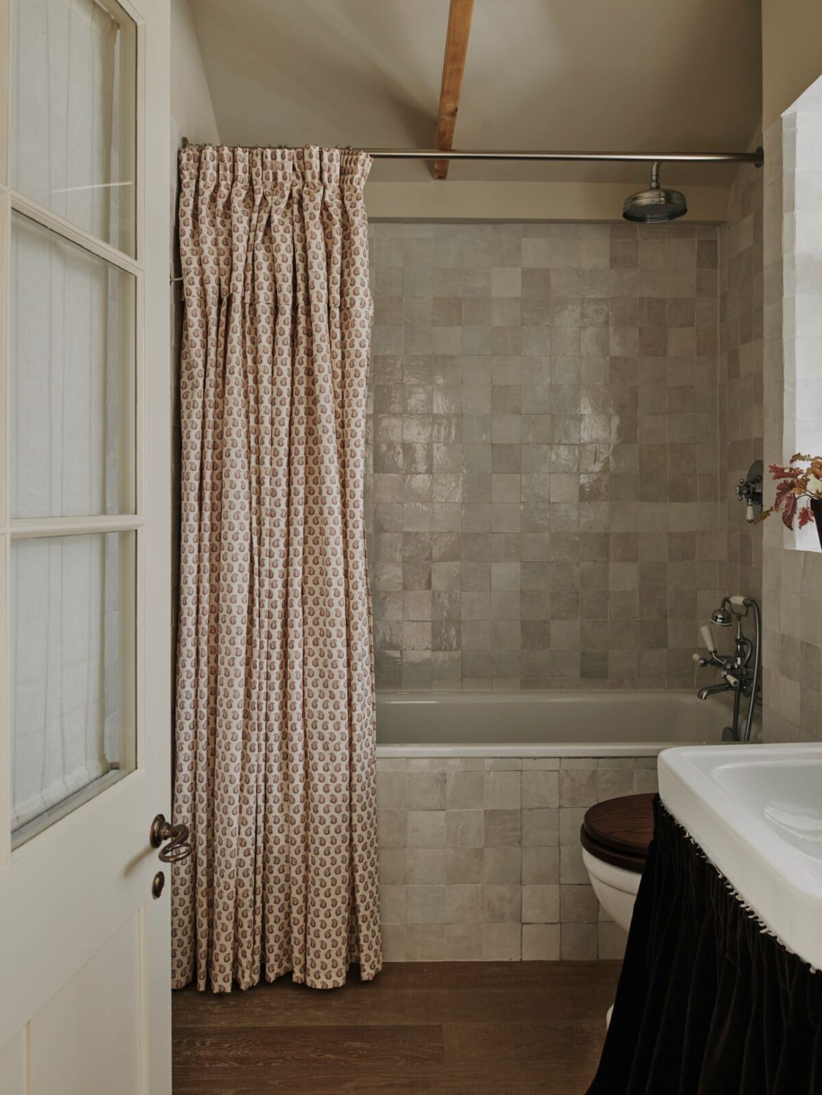 bute natural grade flooring in coach house bathroom