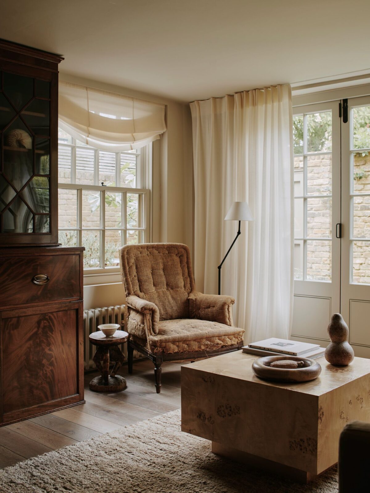 bute natural grade flooring in coach house living room
