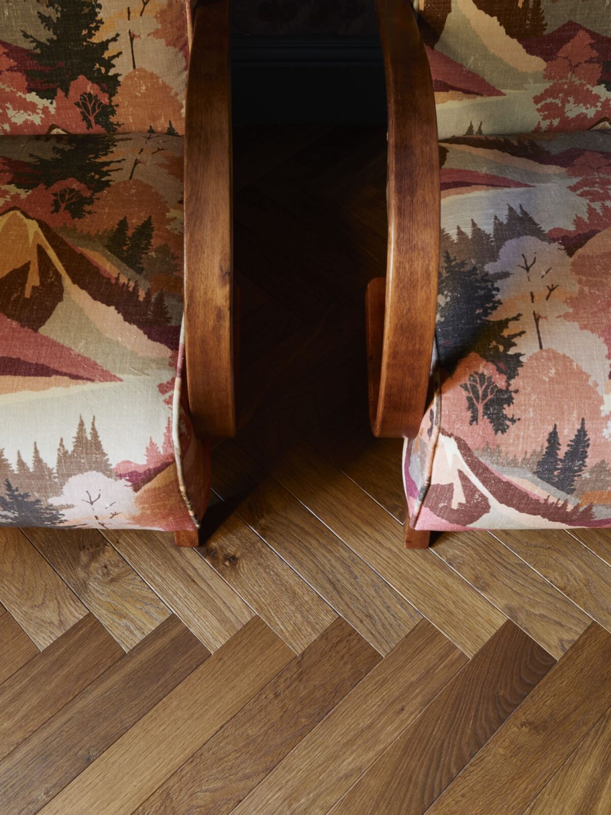 dalton herringbone flooring close up