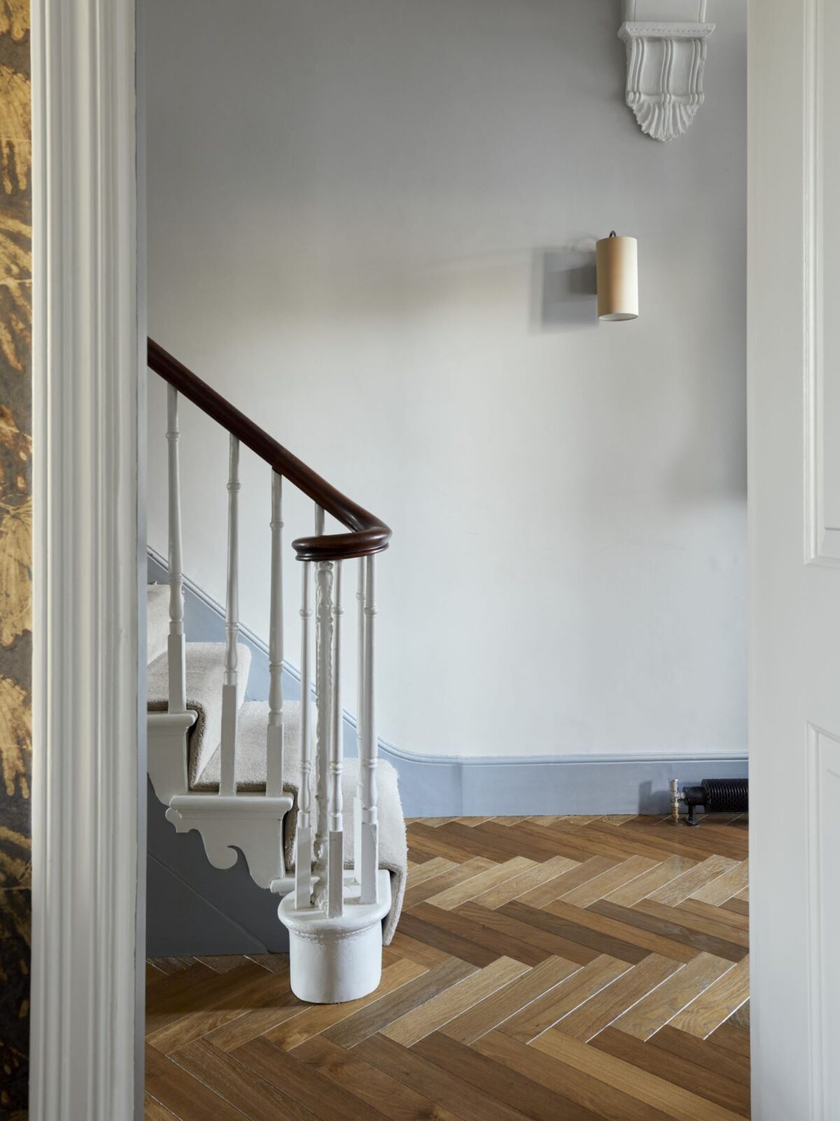 dalton herringbone flooring in staircase & landing