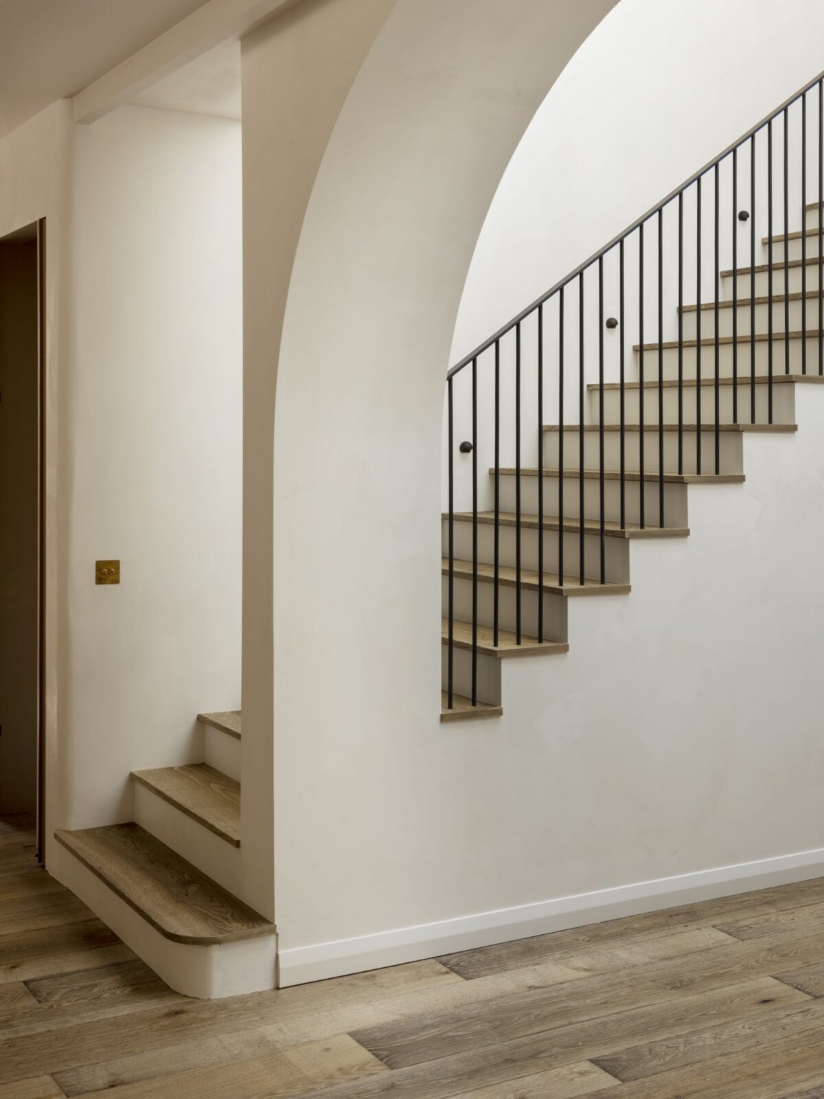 textured magma pacaya oak staircase