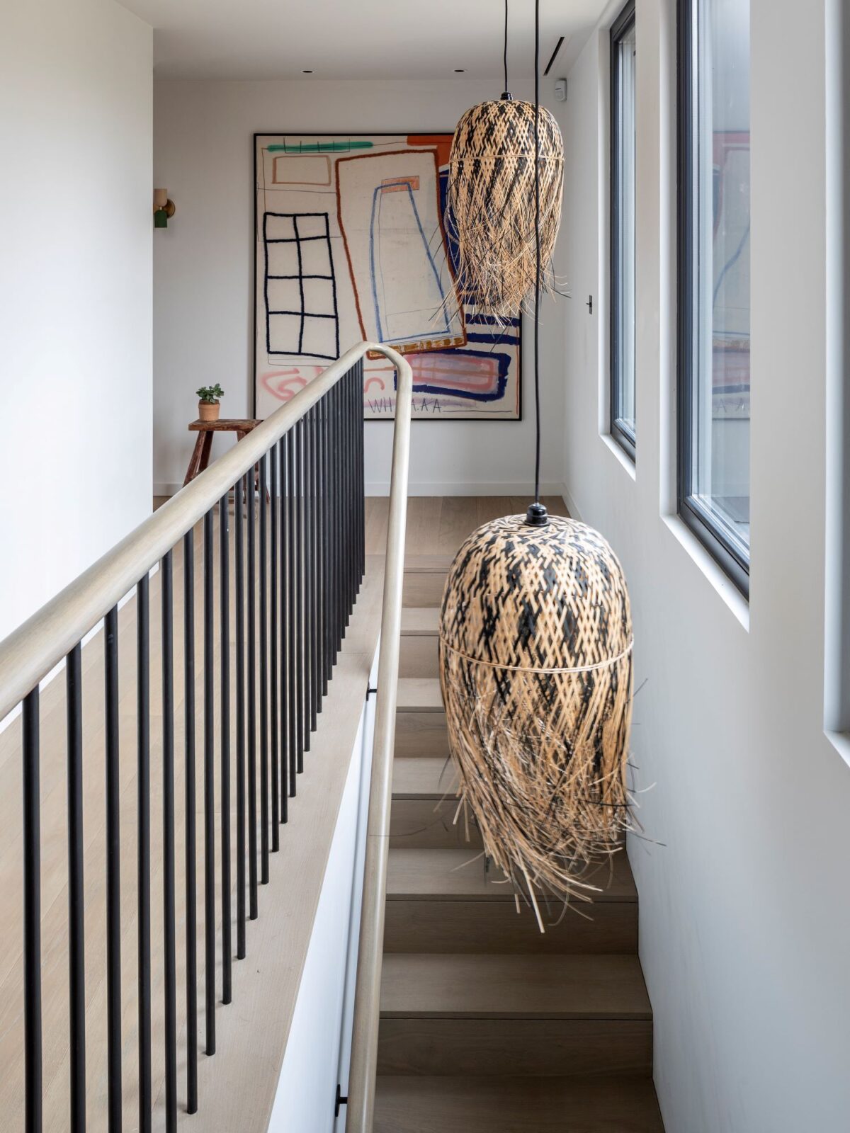 Light oak flooring landmark osterley hallway with stairs