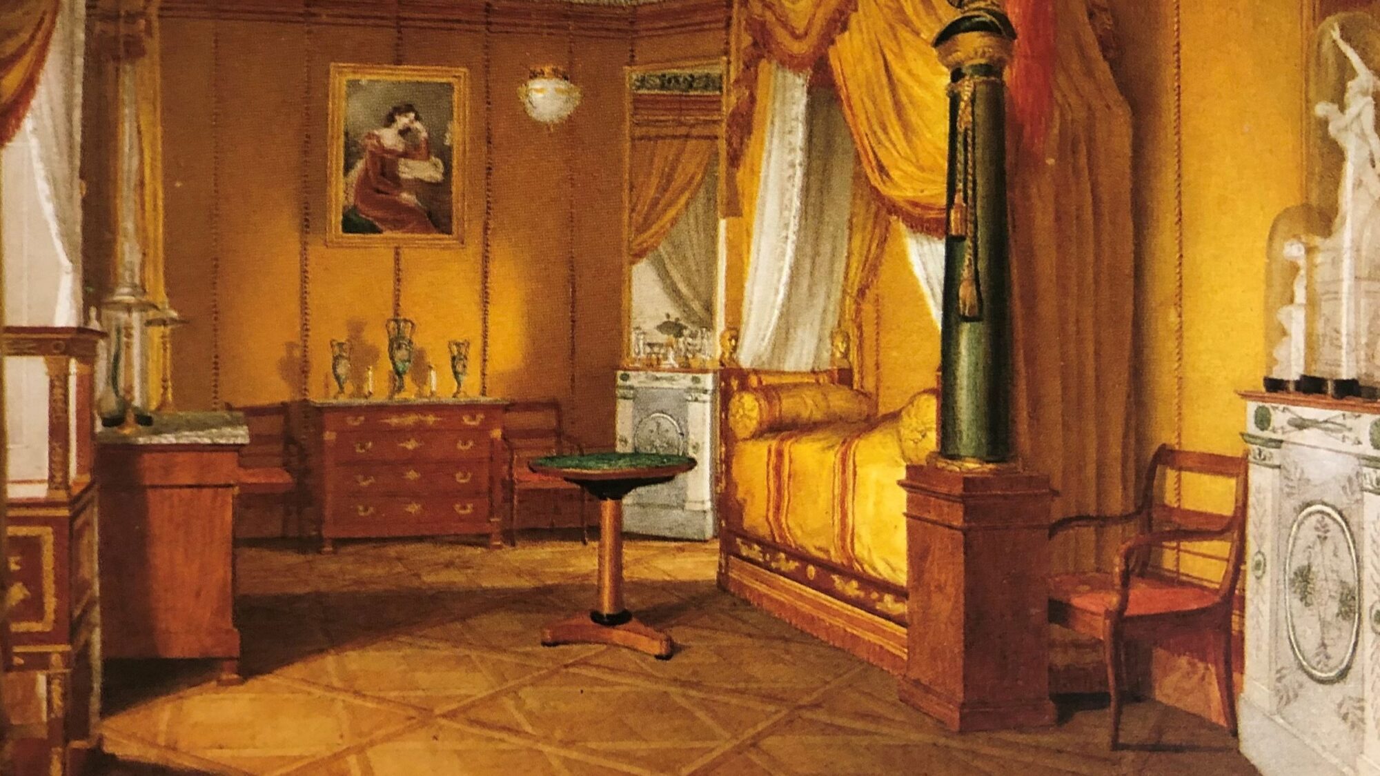 parquet flooring used in domestic interior late ninteenth century