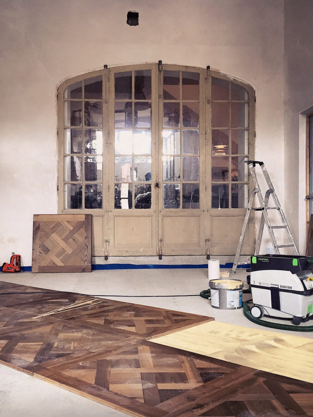 Tatton oak Versailles parquet WIP 3