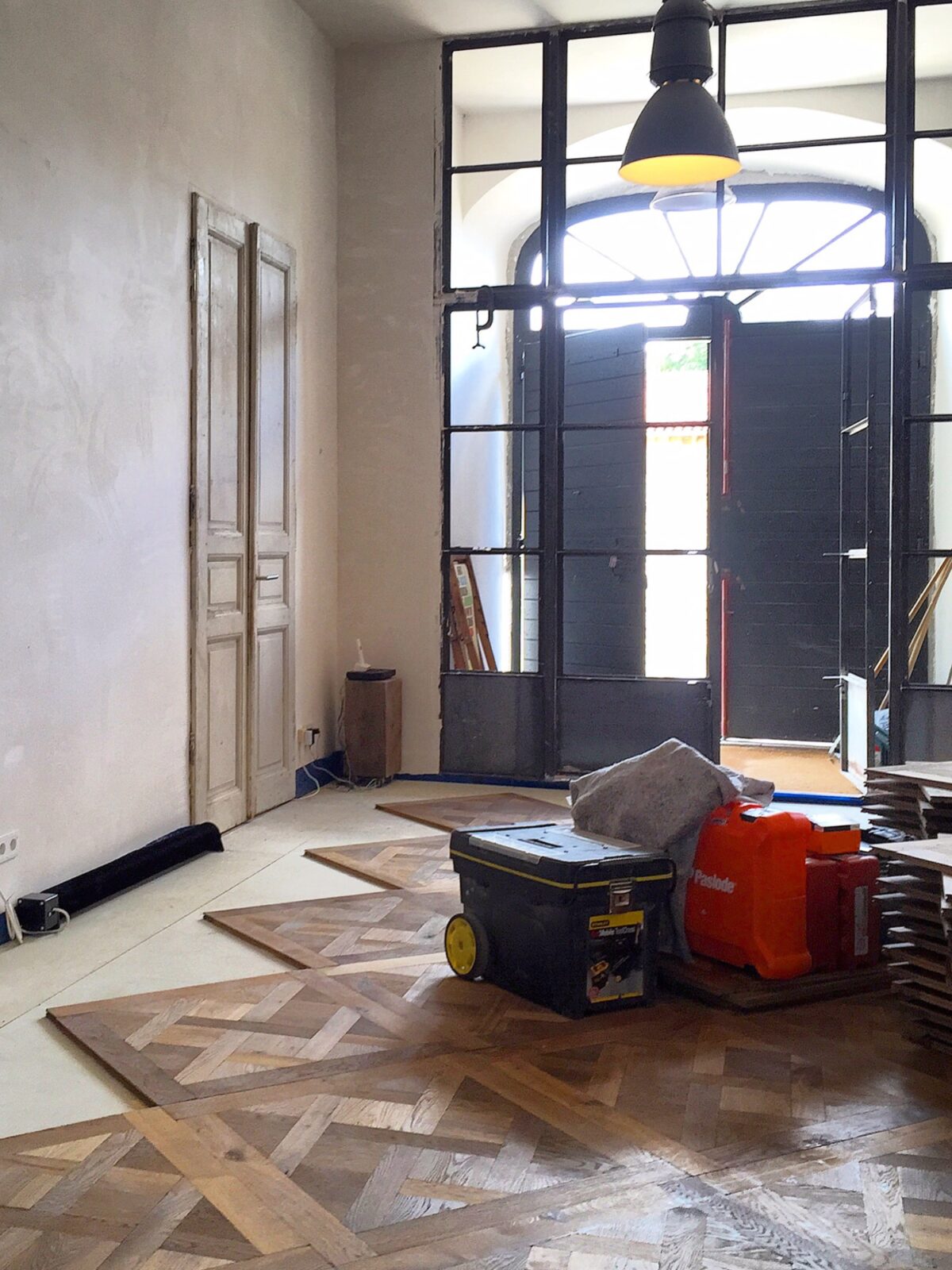 Tatton oak Versailles parquet WIP 1