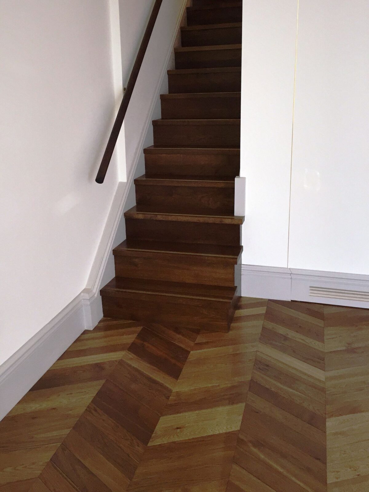 Chevron Dalton with matching stairs