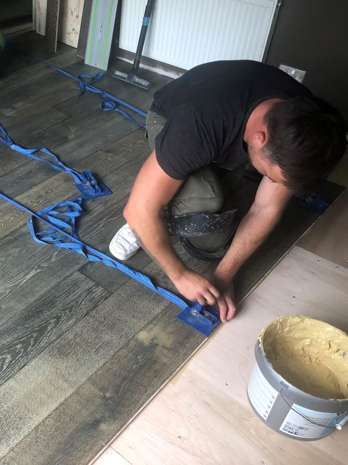 installing plywood to old pine floorboards