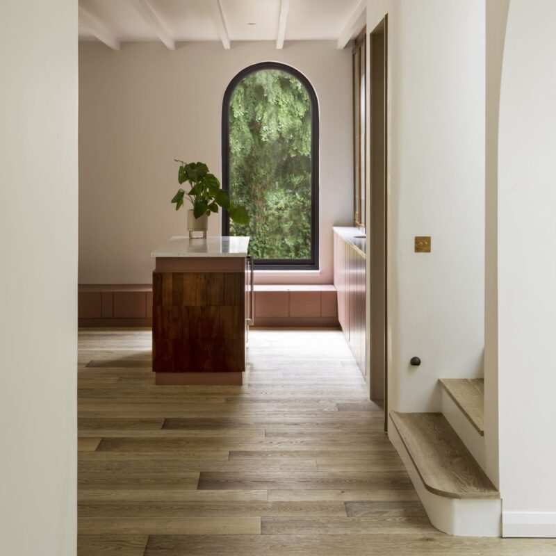 textured magma pacaya oak flloring in bar area near window
