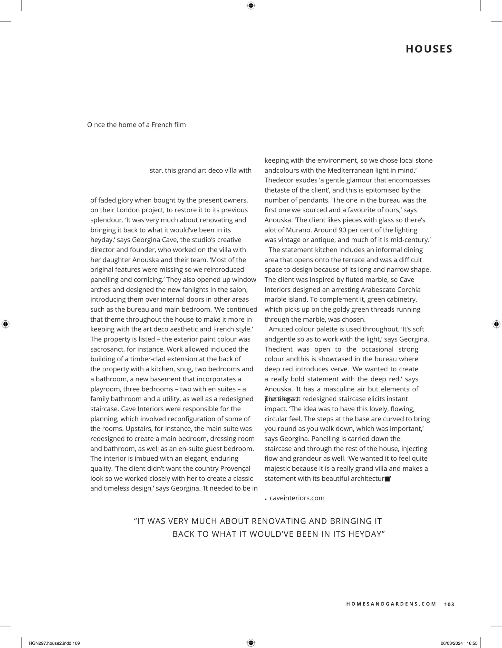 HGN May 2024 Tatton panel Cave Interiors 2