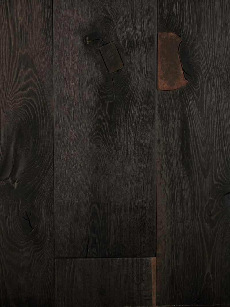 abbey battle brushed black rustic oak plank