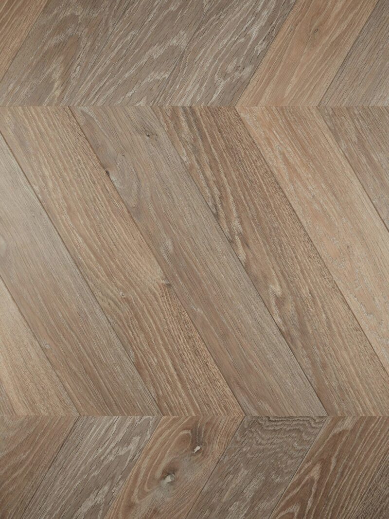 Modern neutral Landmark Dyrham oak chevron parquet flooring 60 degrees
