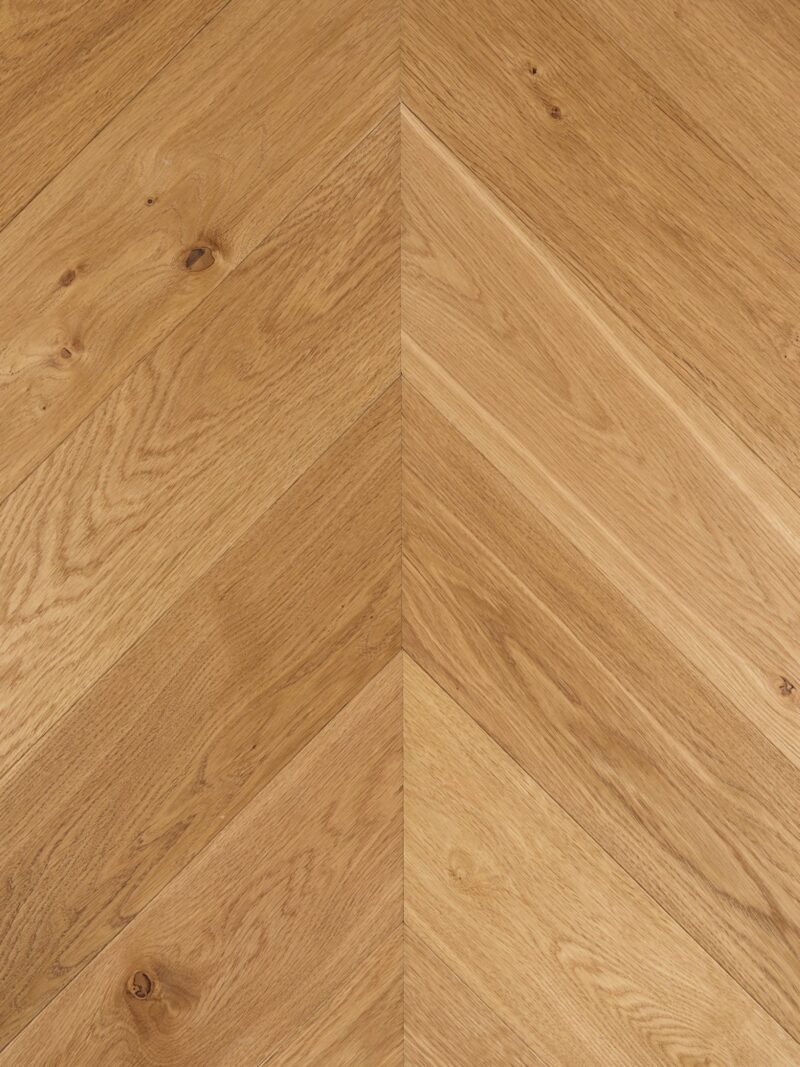 Natural landmark standon oak chevron parquet flooring