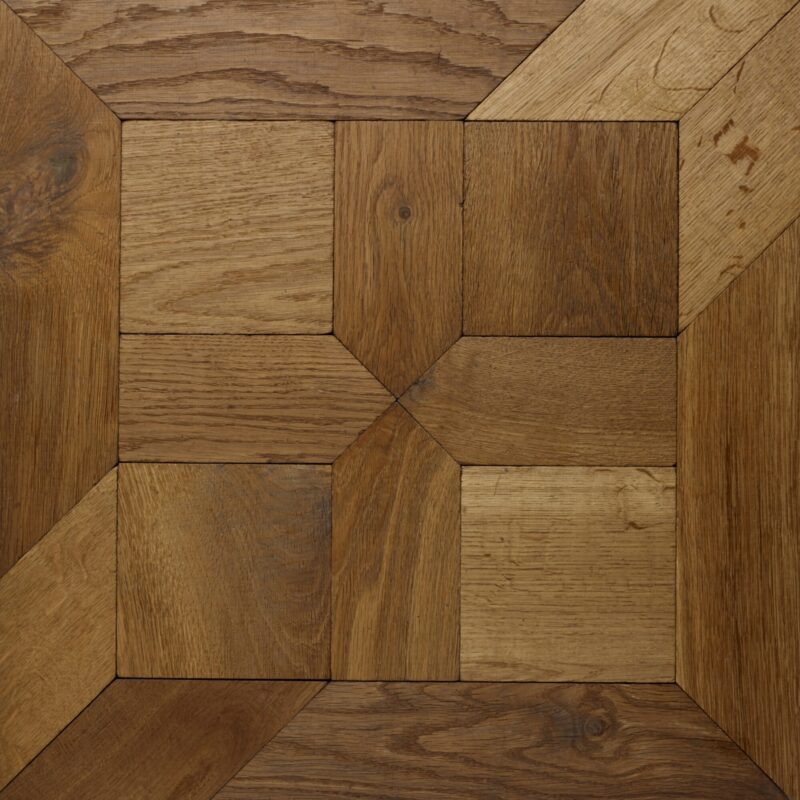 Rich Brown Landmark Dalton Oak Chateau Panel Parquet Oak Flooring