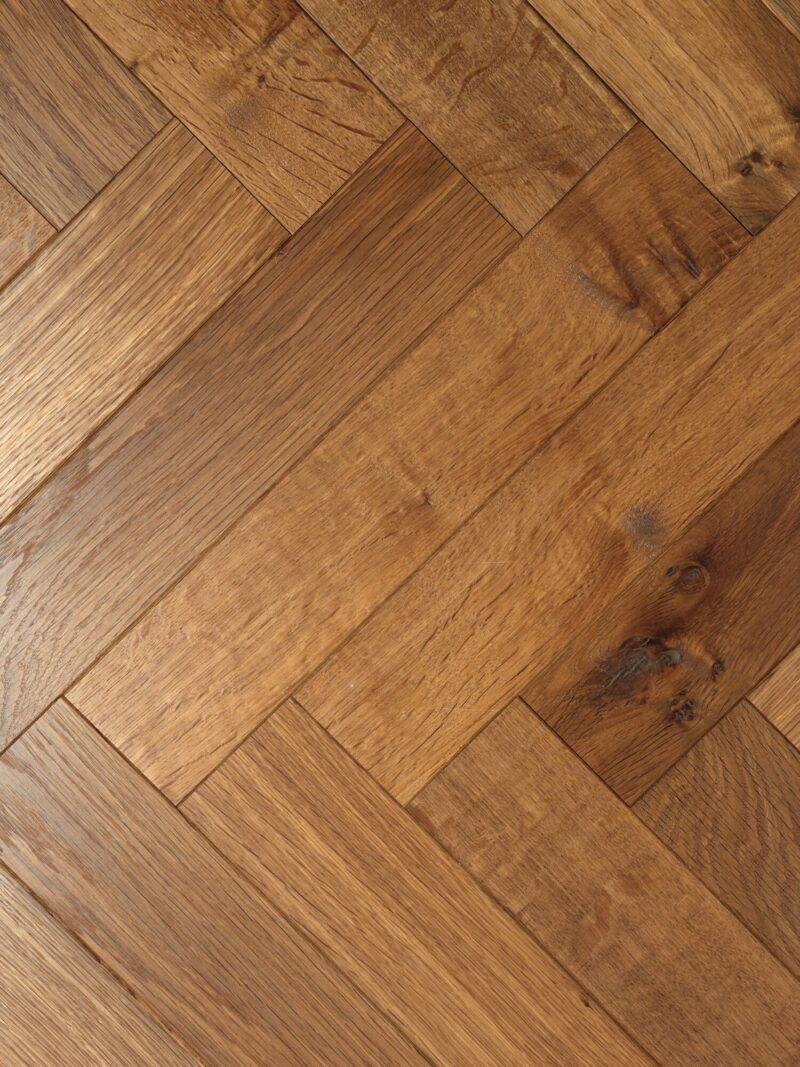 Rich Brown Oak herringbone Landmark Dalton