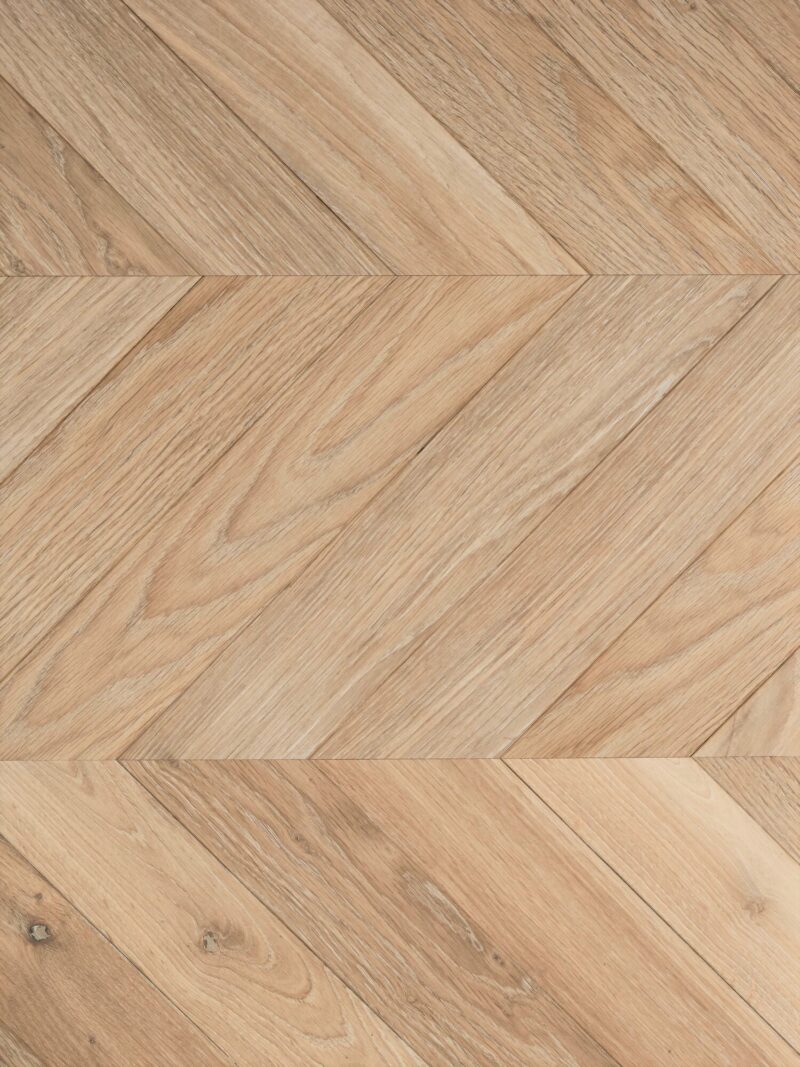 Strata Hurst chevron oak parquet flooring