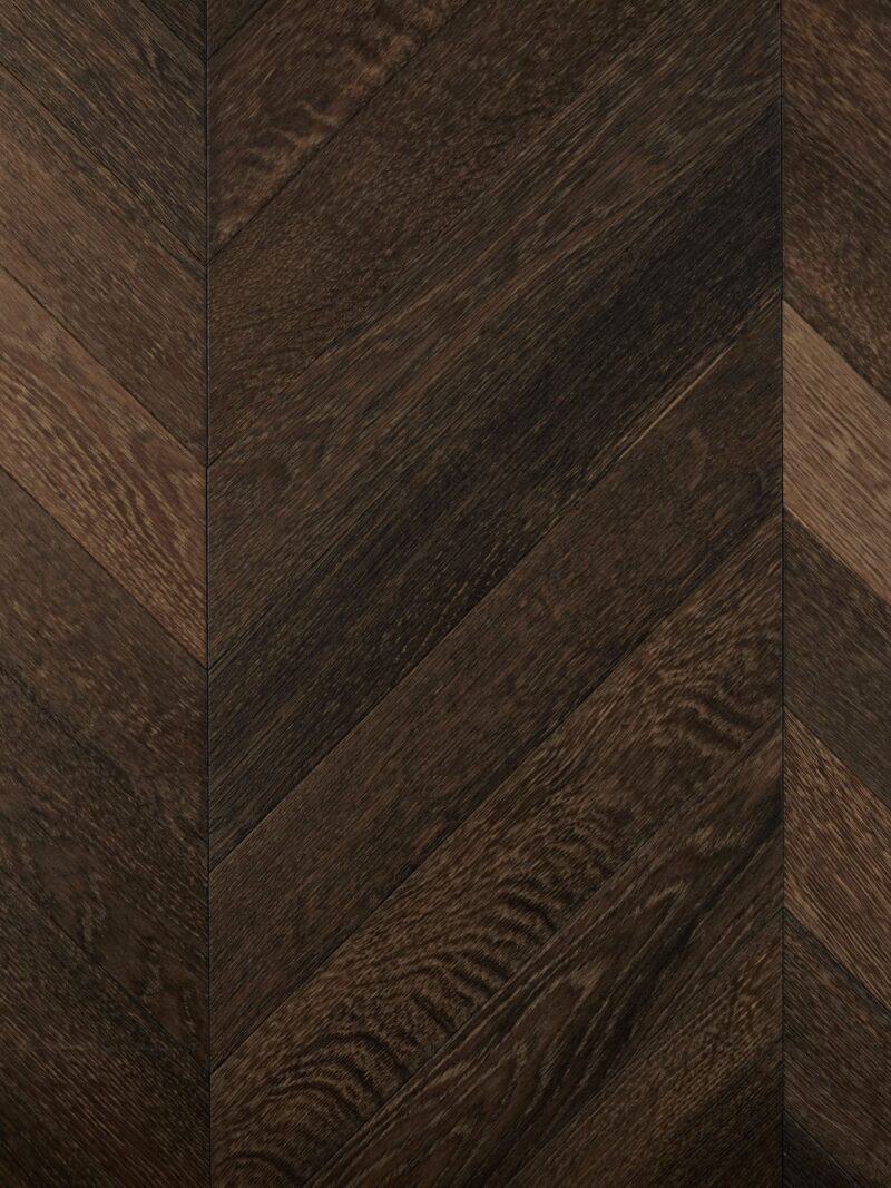 london wapping chevron parquet dark oak flooring