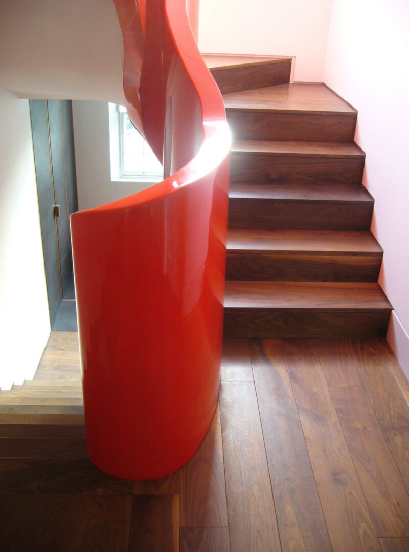 American black walnut staircase