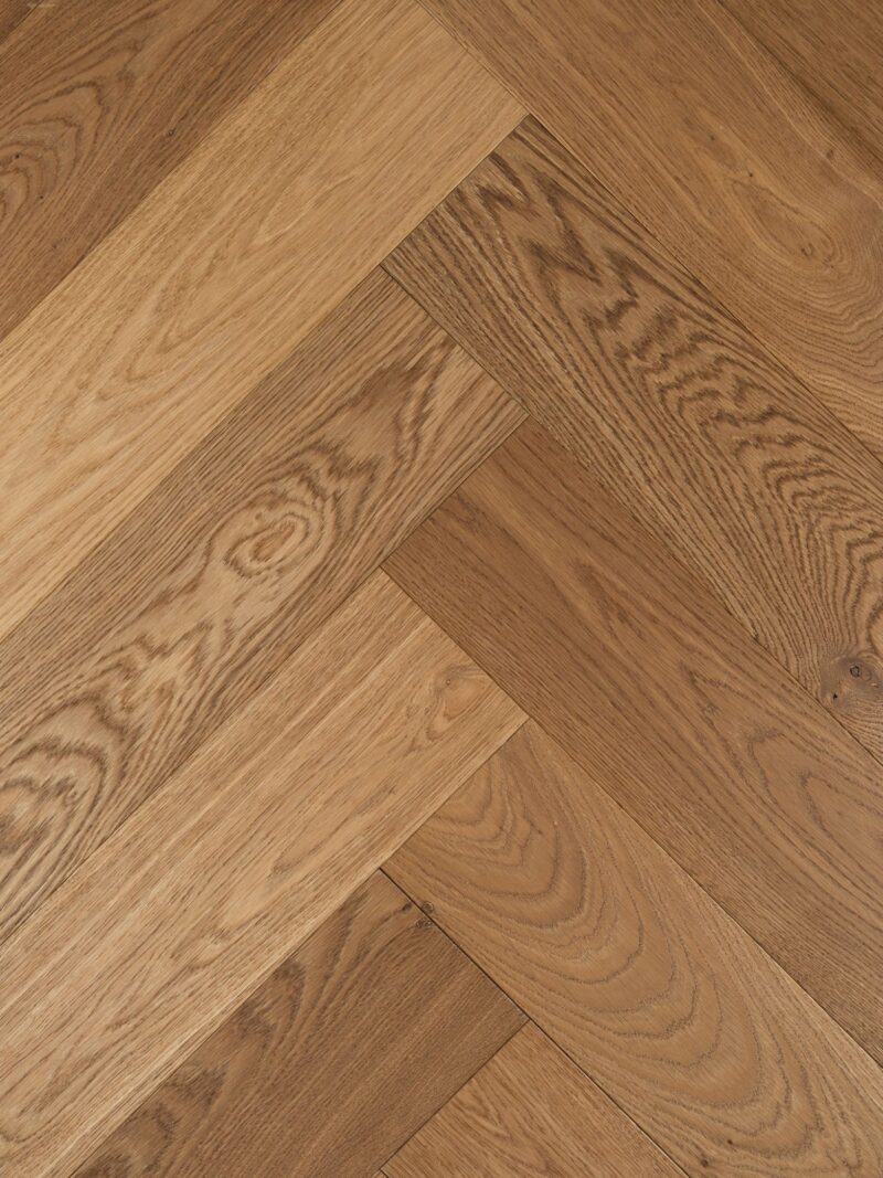 mid brown strata dale oak herringbone parquet flooring